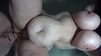 Bbw wife fucked from behind view from below…huge swinging tits….make this go viral