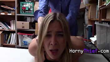 Busty Blonde Teen Fucked By Guard