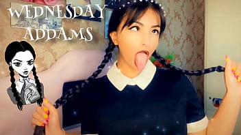 Cosplay Girl wednesday addams Deepthroat – Ahegao – Exxxtra Sloppy Ahegao Deepthroat BJ Wednesday Addams COSPLAY