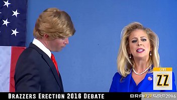 Donald Drumpf fucks Hillary Clayton during a debate