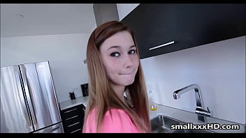 Skinny Teen Fucks Boyfriend in Kitchen –