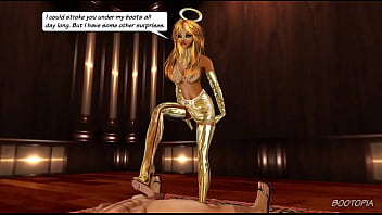 Animated Bootjob Blowjob POV CFNM – Angel in Crotch High Boots