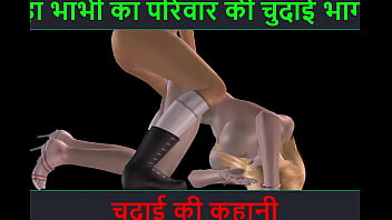 Animated porn video of two cute girls lesbian fun with Hindi audio sex story