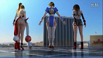 Animation hot dance Dance Shiranui, Tifa and Kasumi