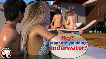 Blonde tries to orgasm quietly in a public pool but her pussy juice gets mixed in the water (Become a Rockstar – Emma 2)