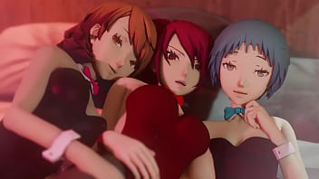 Fuuka, Yukari, and Mitsuru’s hardcore group fuck (Persona 3 hentai)