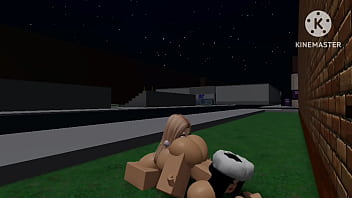 Lesbians in Roblox eating from behind