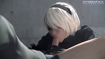 Nier Automata 2B Giving A Blowjob Rule 34