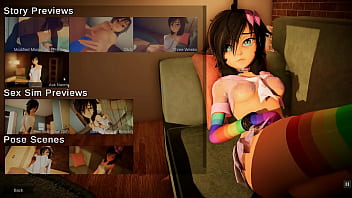 Our appartment [Hentai SFM game] Ep.2 Rainbow party girl enjoy a huge dildo