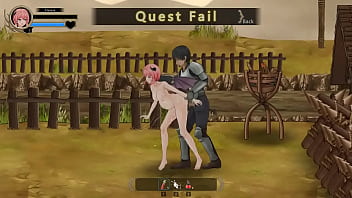 Pink haired girl having sex with soldiers in Succubus guild new hentai game video